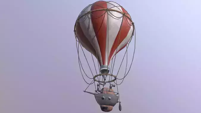 Air Balloon Low-poly 3D model