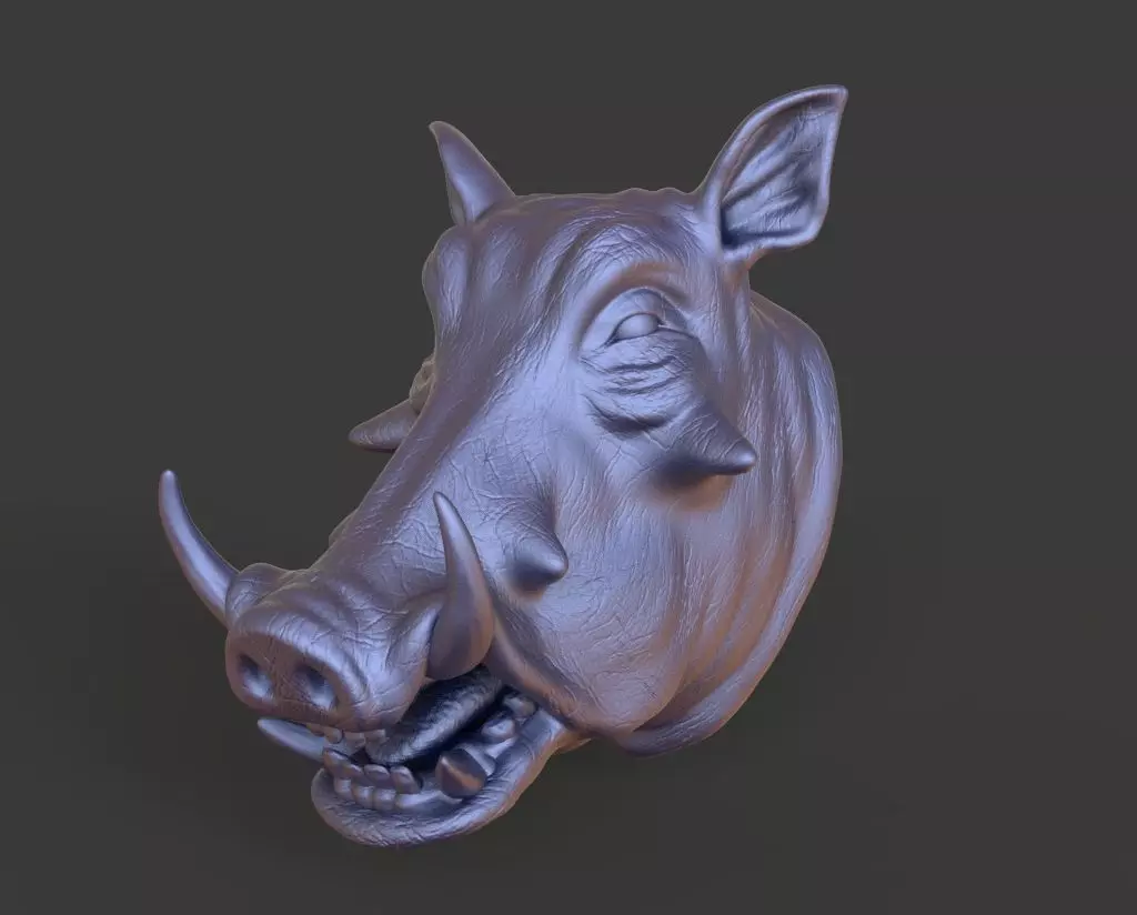 HEADPig9  high poly sculpt 3D model 3D model_0