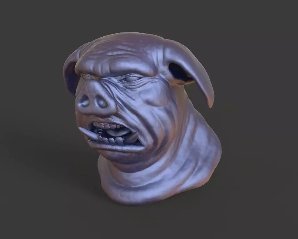 HEAD-Pig10  high poly sculpt 3D model 3D model_0