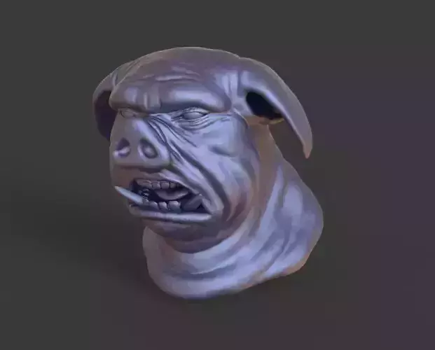 HEAD-Pig10  high poly sculpt 3D model