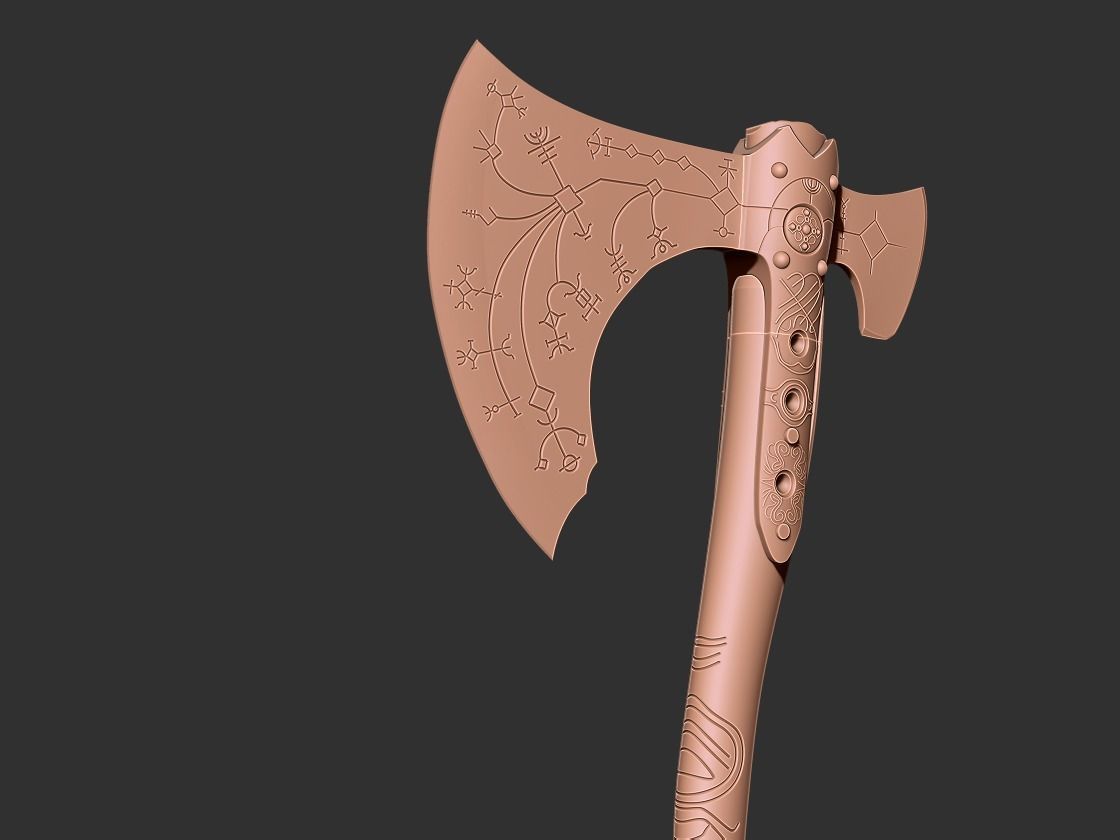 Leviathan Axe God of War  3D print model_1
