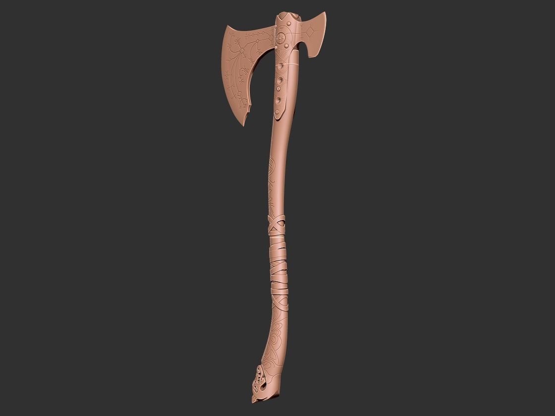 Leviathan Axe God of War  3D print model_5