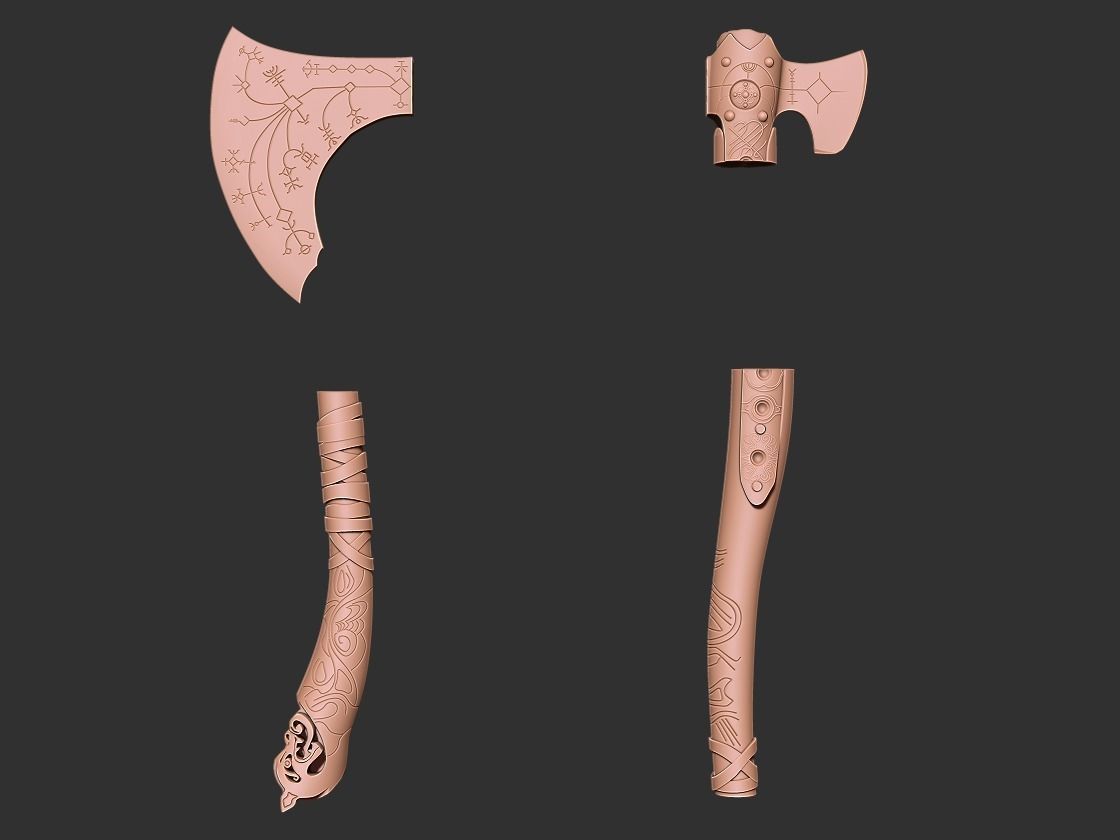 Leviathan Axe God of War  3D print model_6