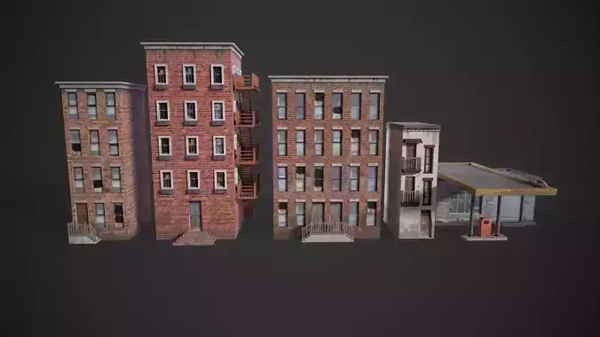 Pack of old houses