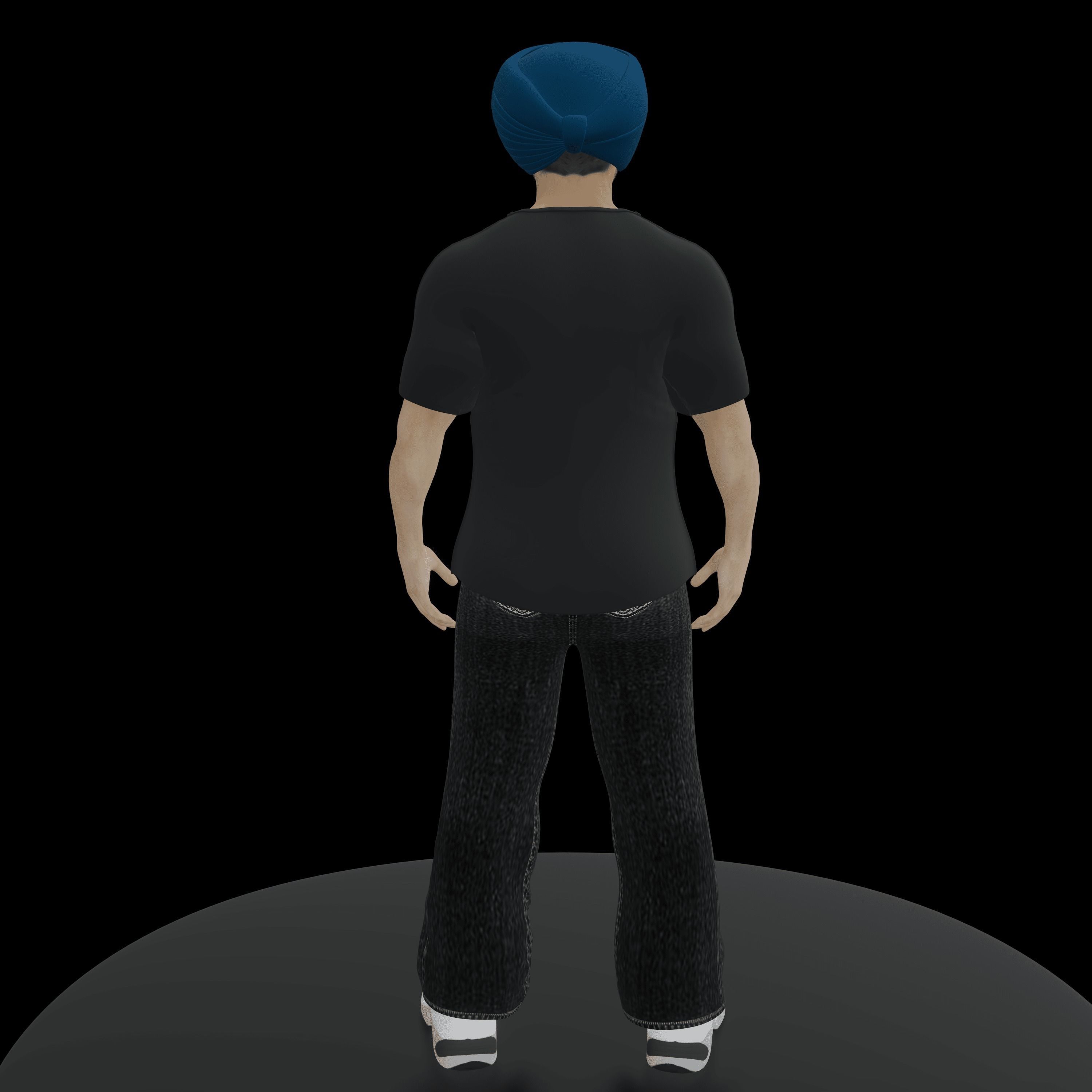 Sardar Sikh Boy Low-poly 3D model_11