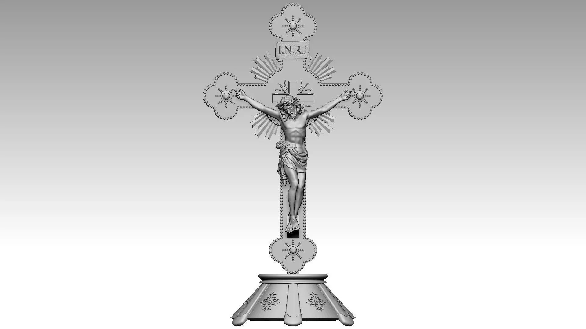 Jesus Christ on Cross I 3D print model_0