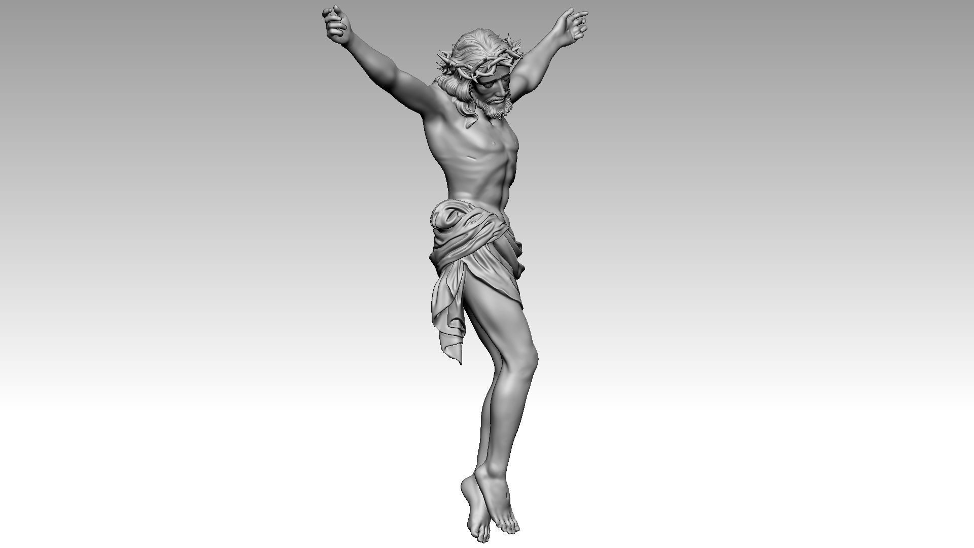 Jesus Christ on Cross I 3D print model_13
