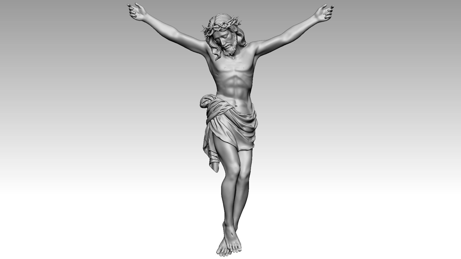 Jesus Christ on Cross I 3D print model_1