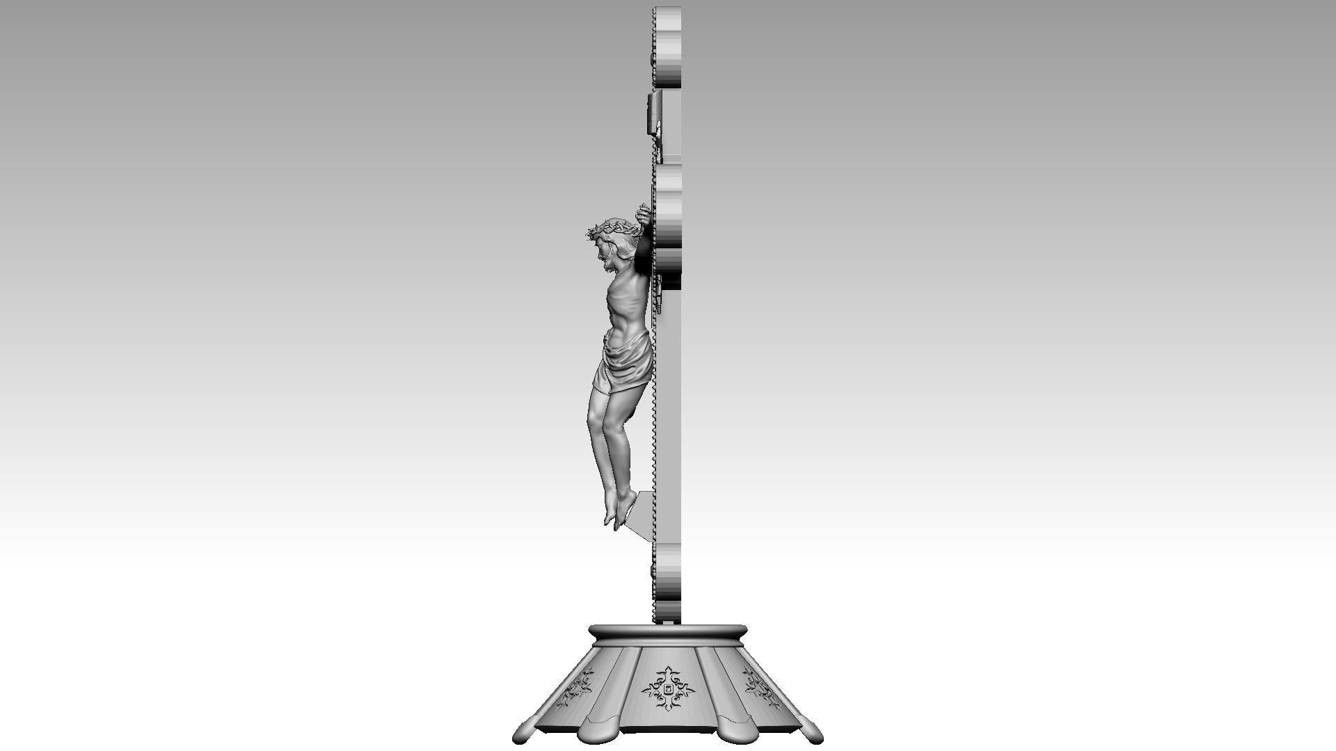 Jesus Christ on Cross I 3D print model_3