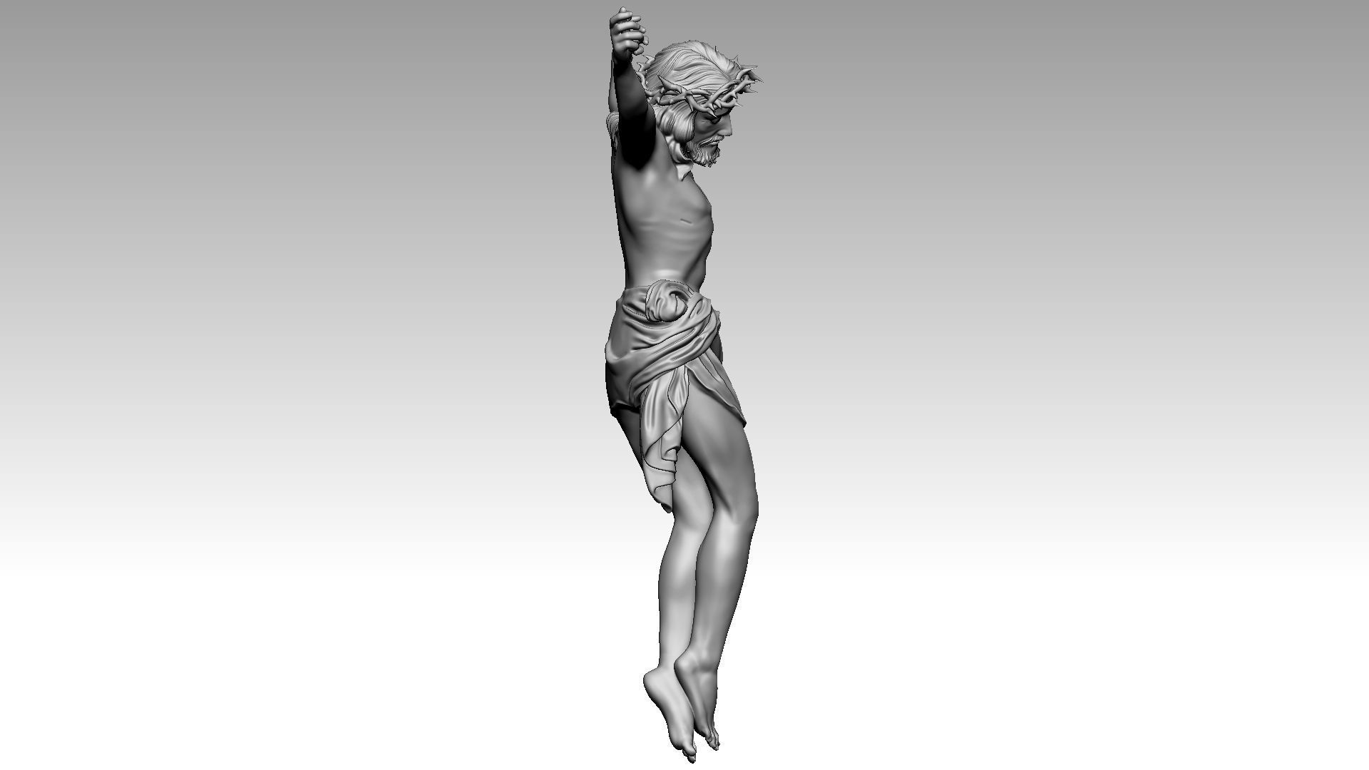 Jesus Christ on Cross I 3D print model_12