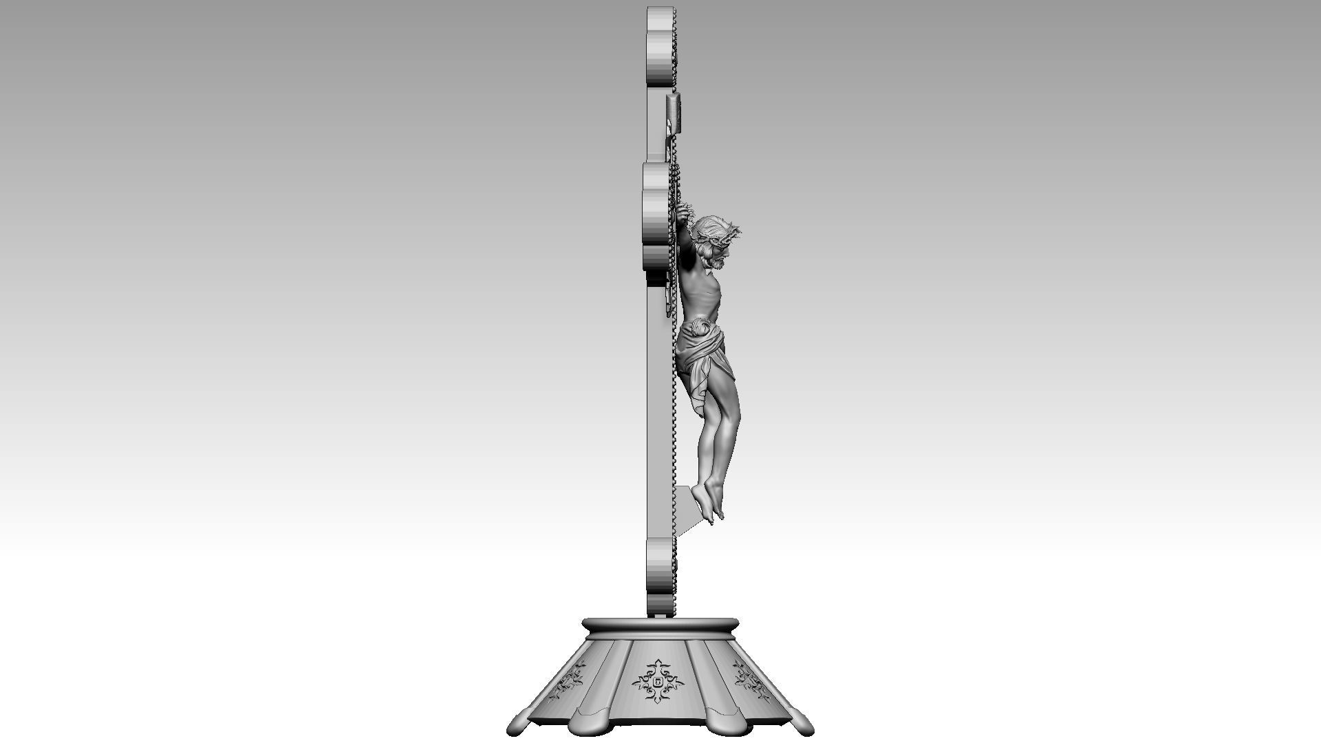Jesus Christ on Cross I 3D print model_5