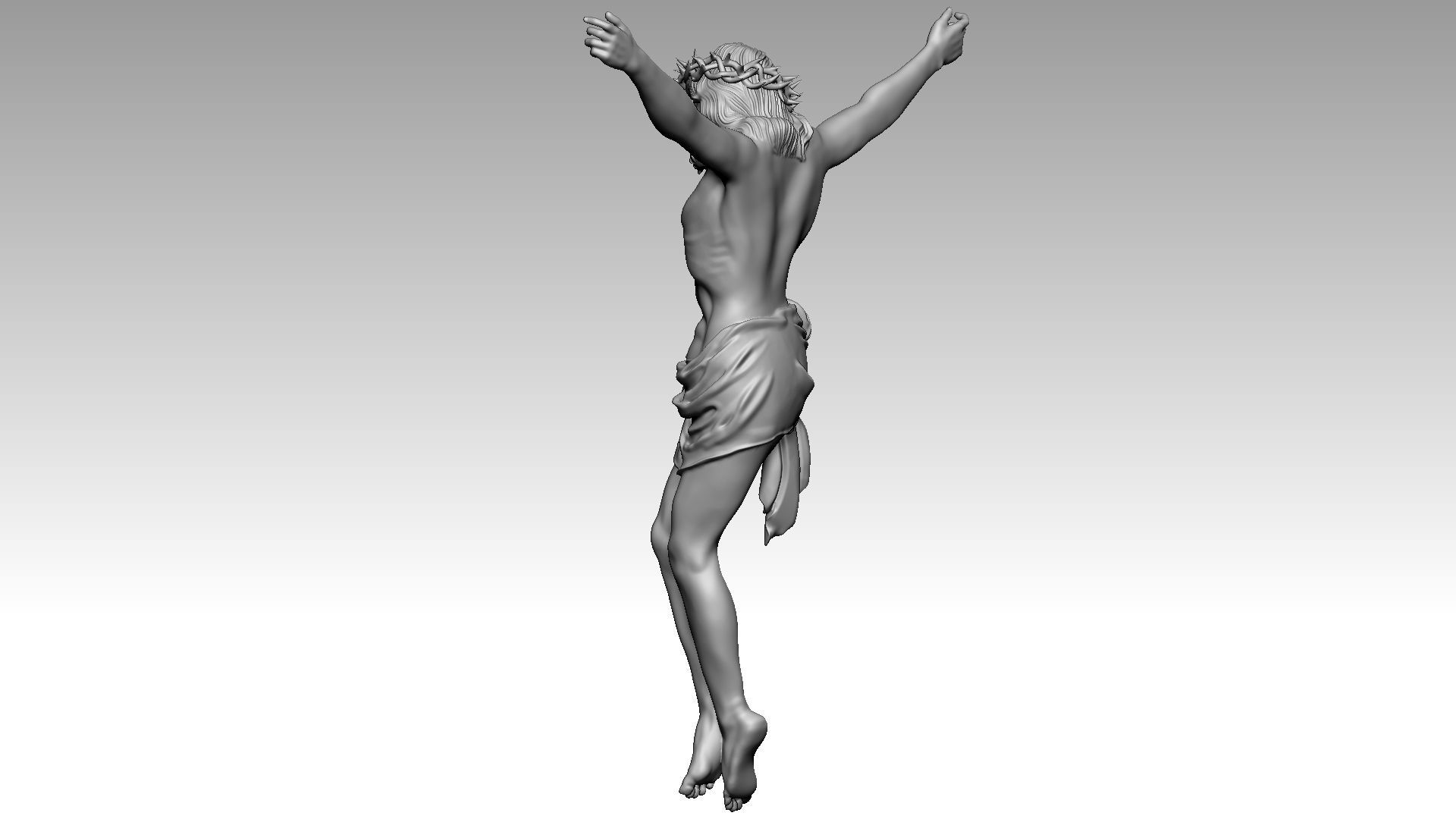 Jesus Christ on Cross I 3D print model_9