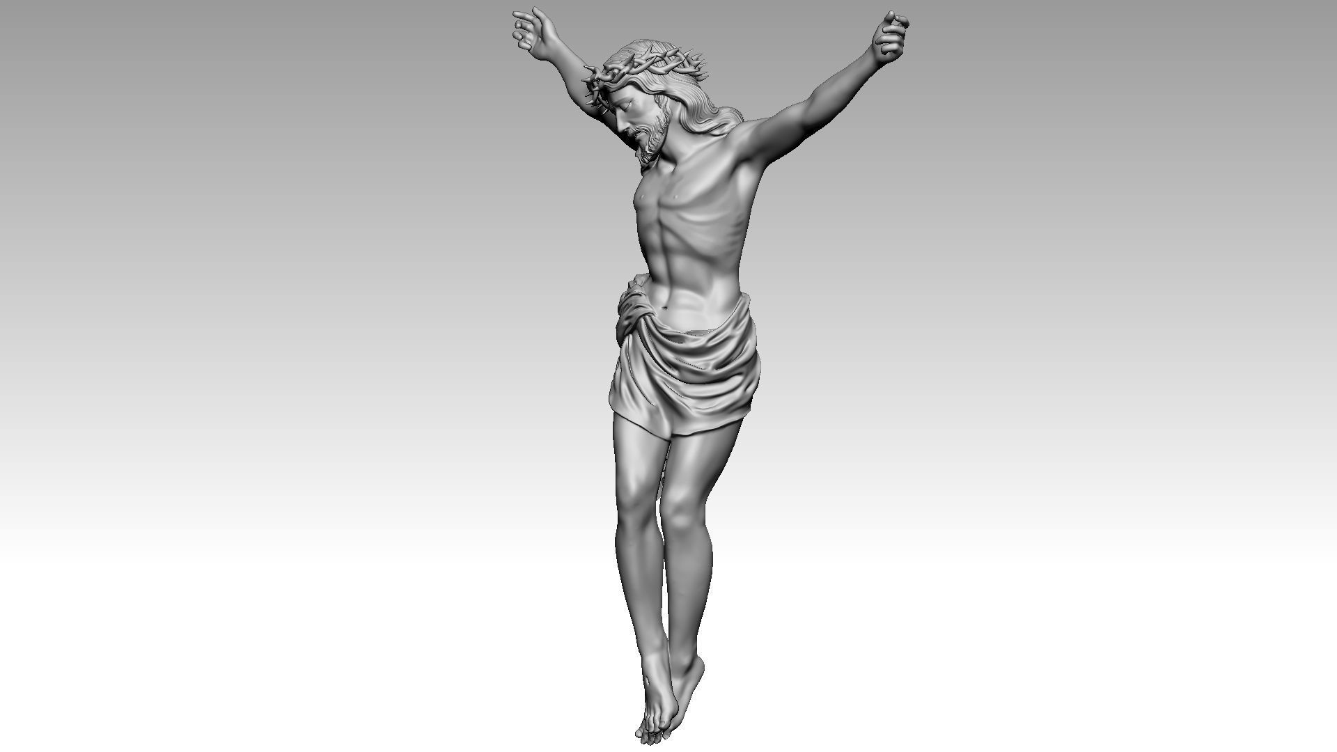 Jesus Christ on Cross I 3D print model_7
