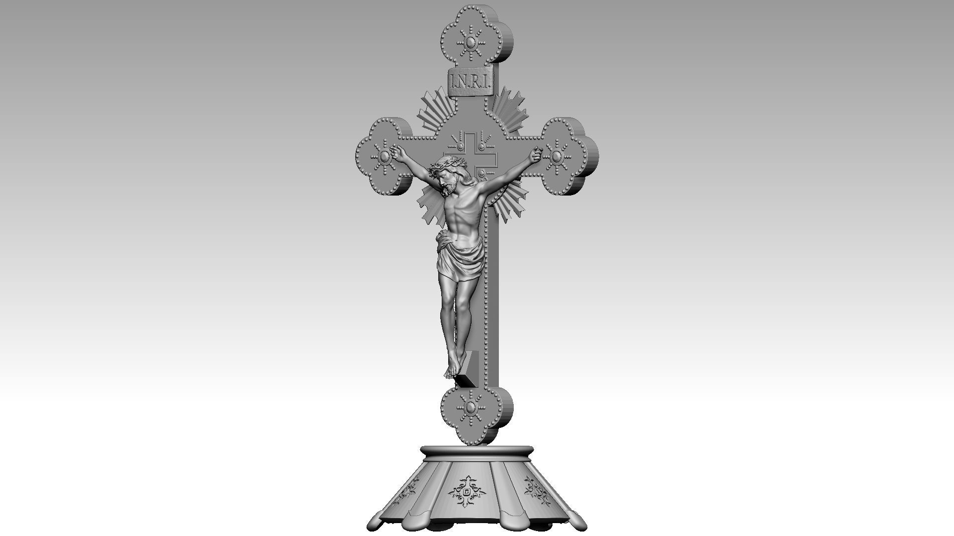 Jesus Christ on Cross I 3D print model_2