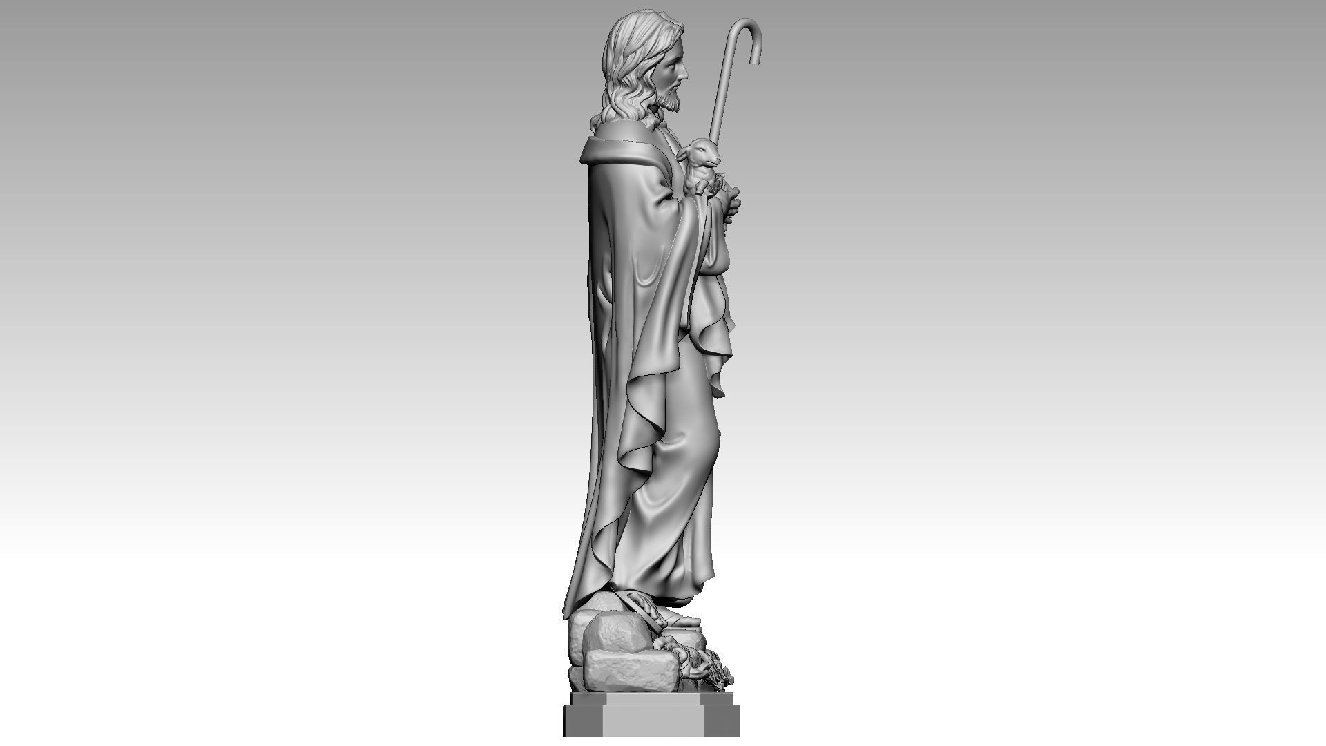 Jesus Christ - The Good Shepherd 3D print model_6