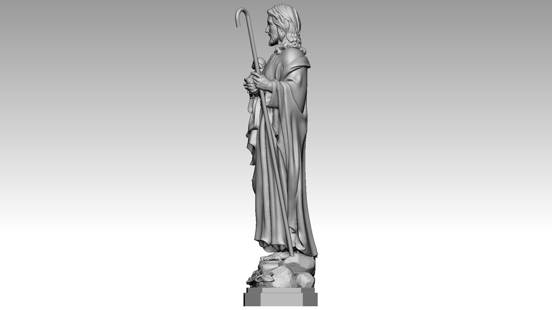 Jesus Christ - The Good Shepherd 3D print model_2