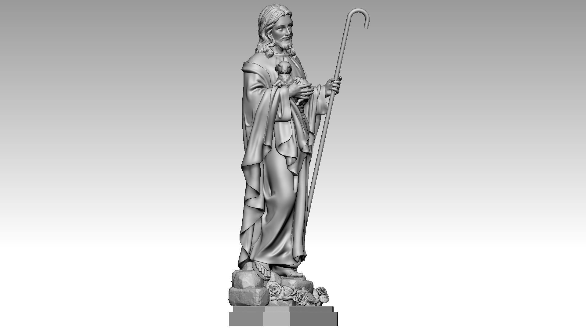 Jesus Christ - The Good Shepherd 3D print model_7