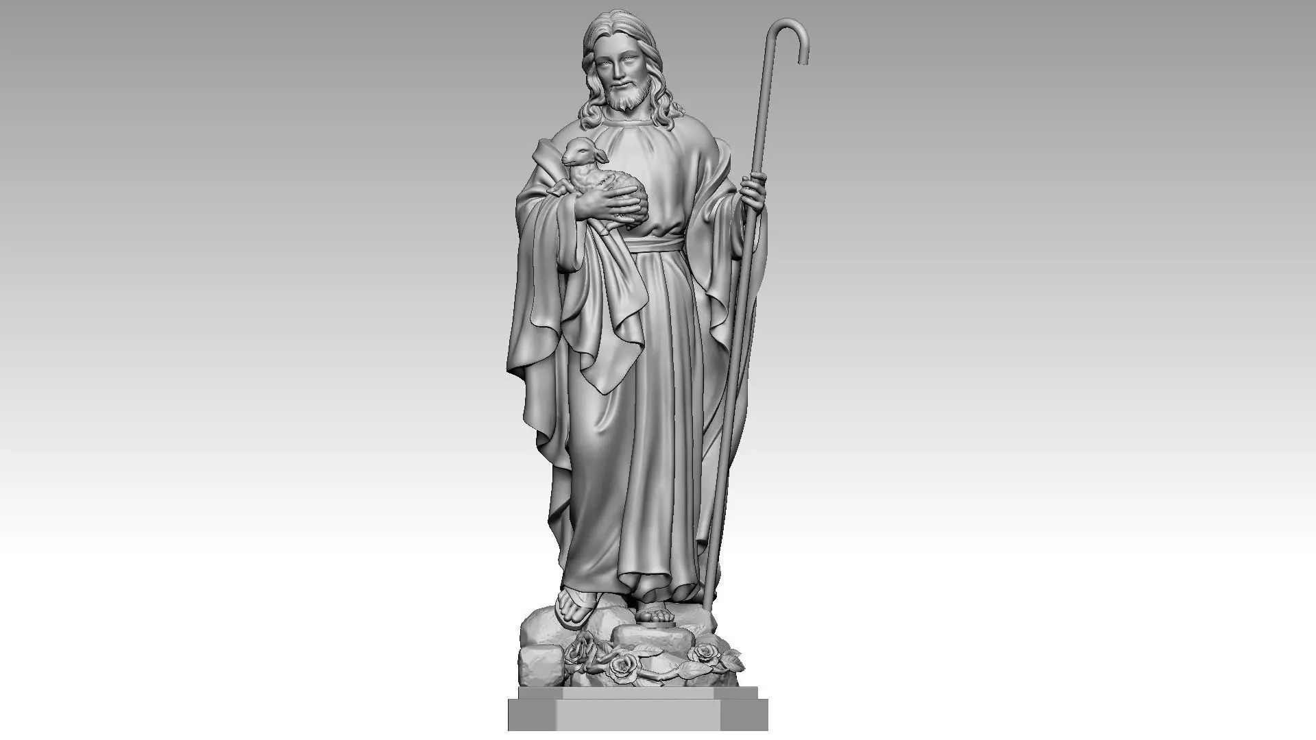 Jesus Christ - The Good Shepherd 3D print model_0