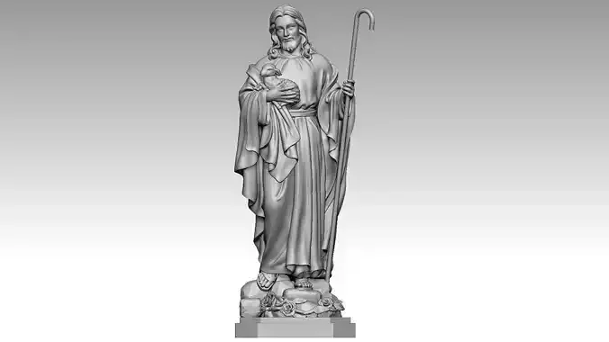 Jesus Christ - The Good Shepherd 3D print model