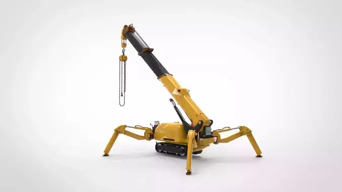 Mini crane Low-poly 3D model