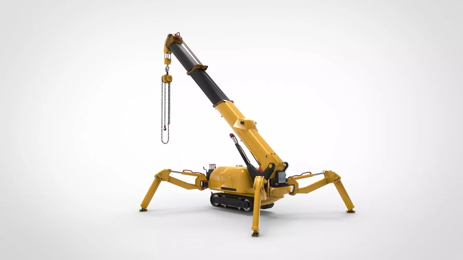 Mini crane Low-poly 3D model