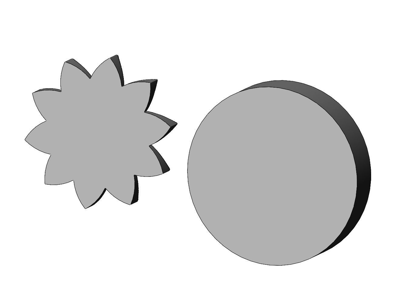 Mold 10 leaves lotus leaves rosette onlay relief 3D print model_5