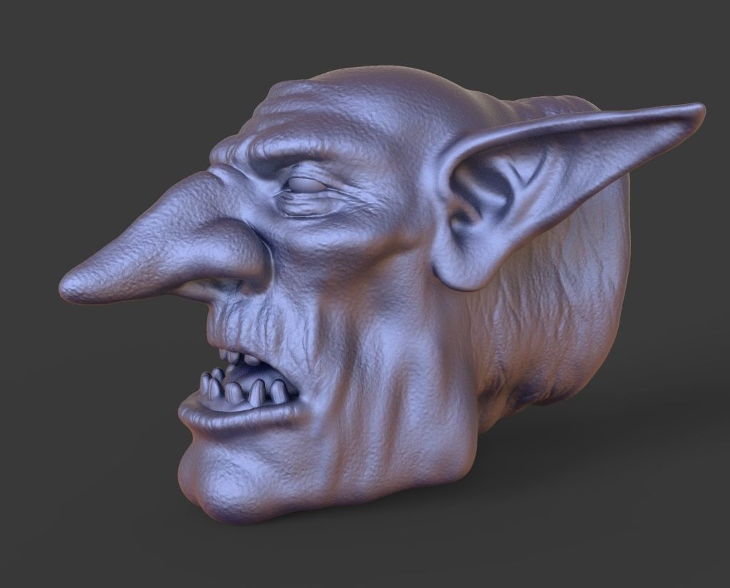 HEAD-Goblin3  high poly sculpt 3D model 3D model_1