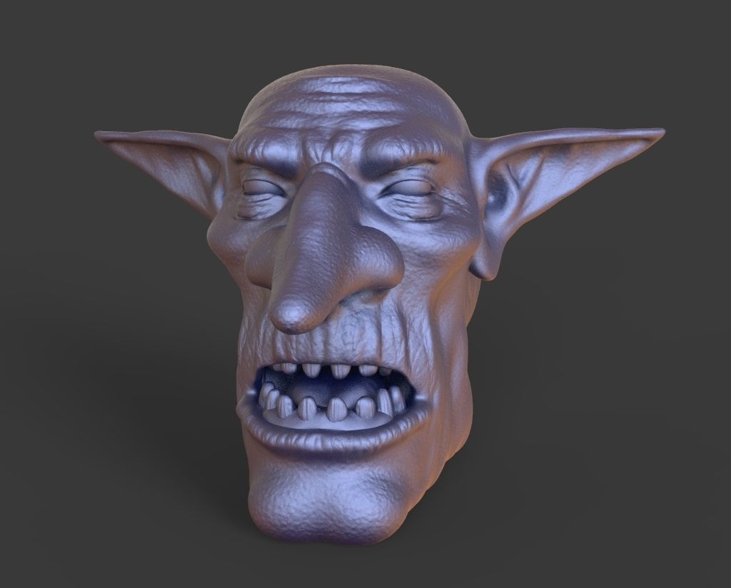 HEAD-Goblin3  high poly sculpt 3D model 3D model_2