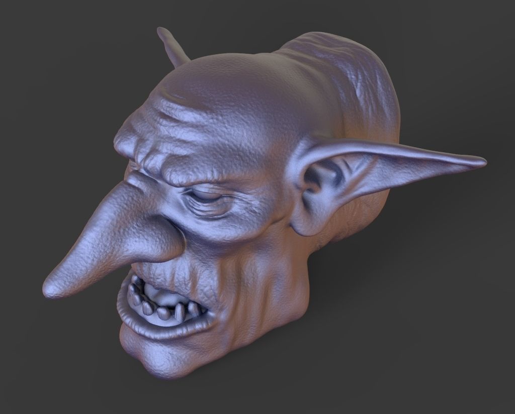 HEAD-Goblin3  high poly sculpt 3D model 3D model_3