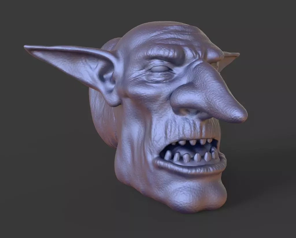 HEAD-Goblin3  high poly sculpt 3D model 3D model_0