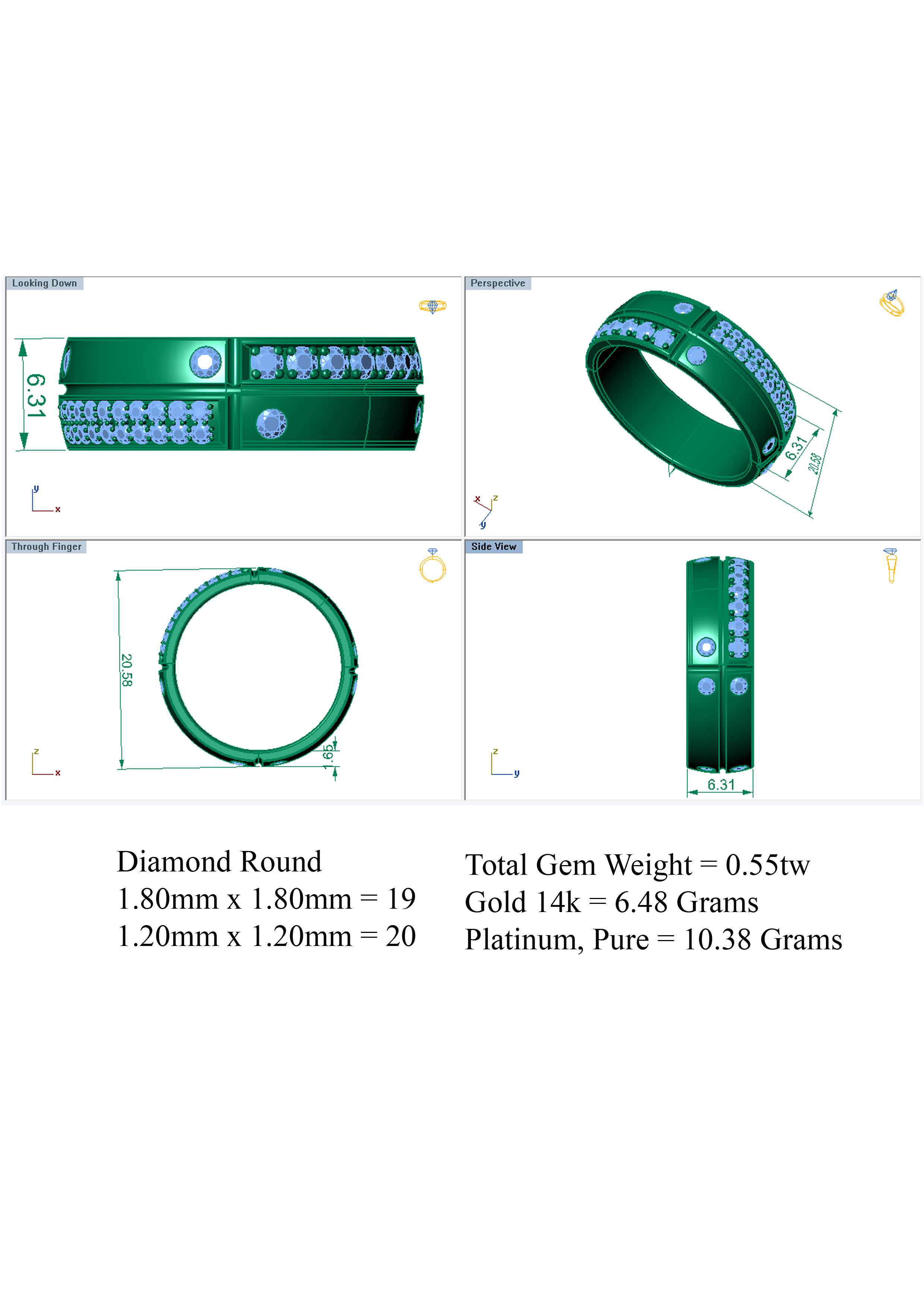 Wedding Band 3D print model_6