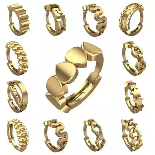 NEW EARRING COLLECTION -WAX38 PCS EARRING 3D print model