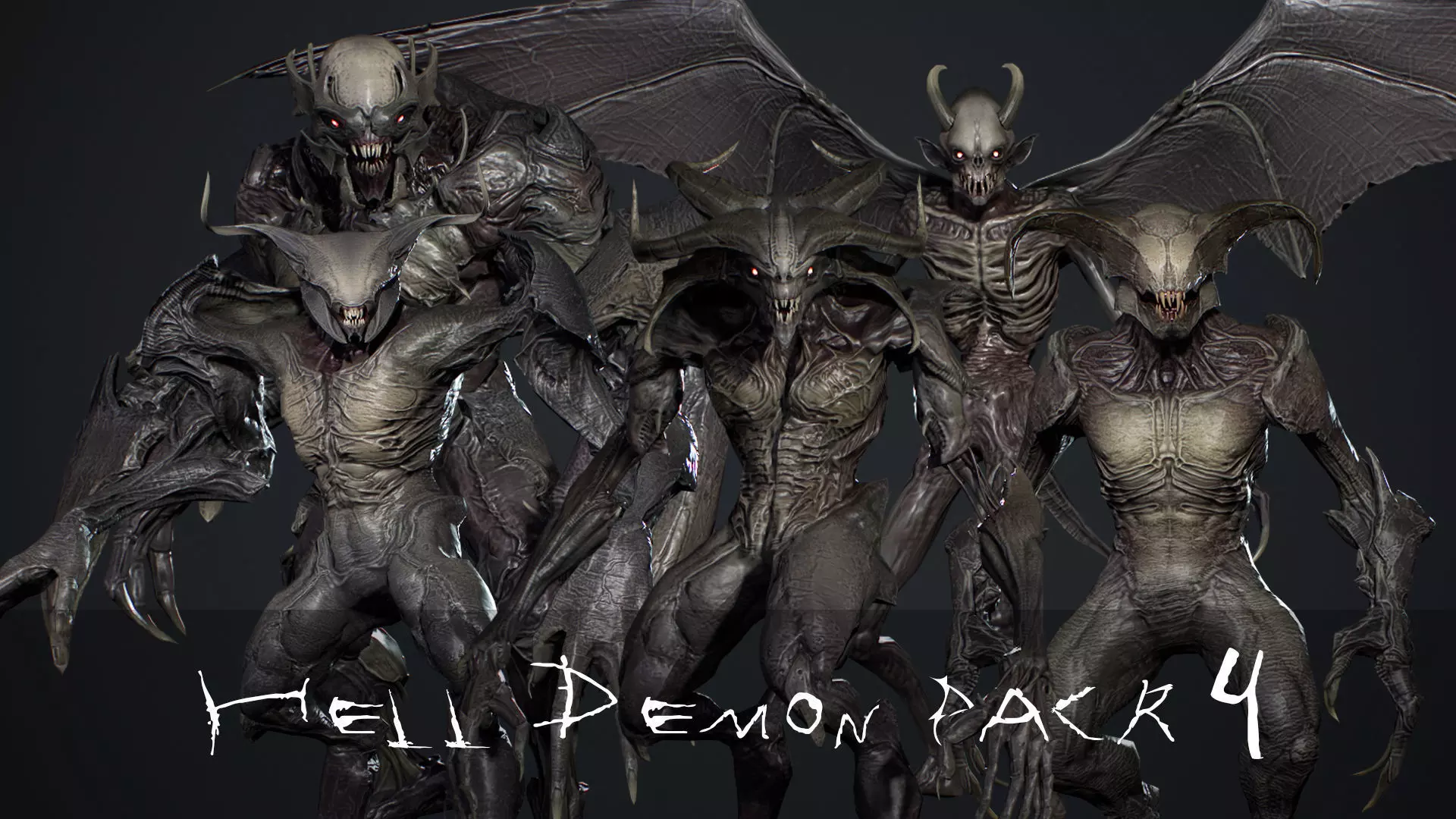 Hell Demon Pack 4 3D Model Collection_0
