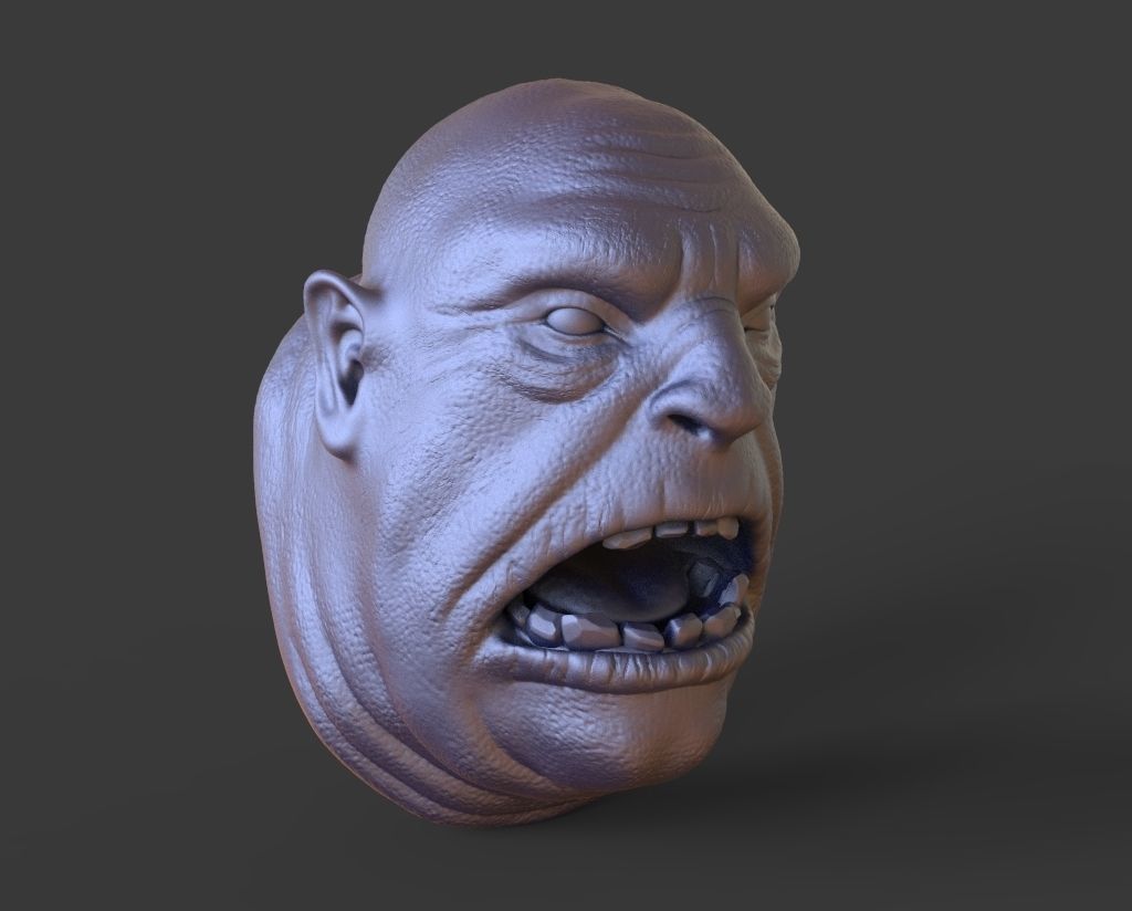 HEAD-Goblin10  high poly sculpt 3D model 3D model_1