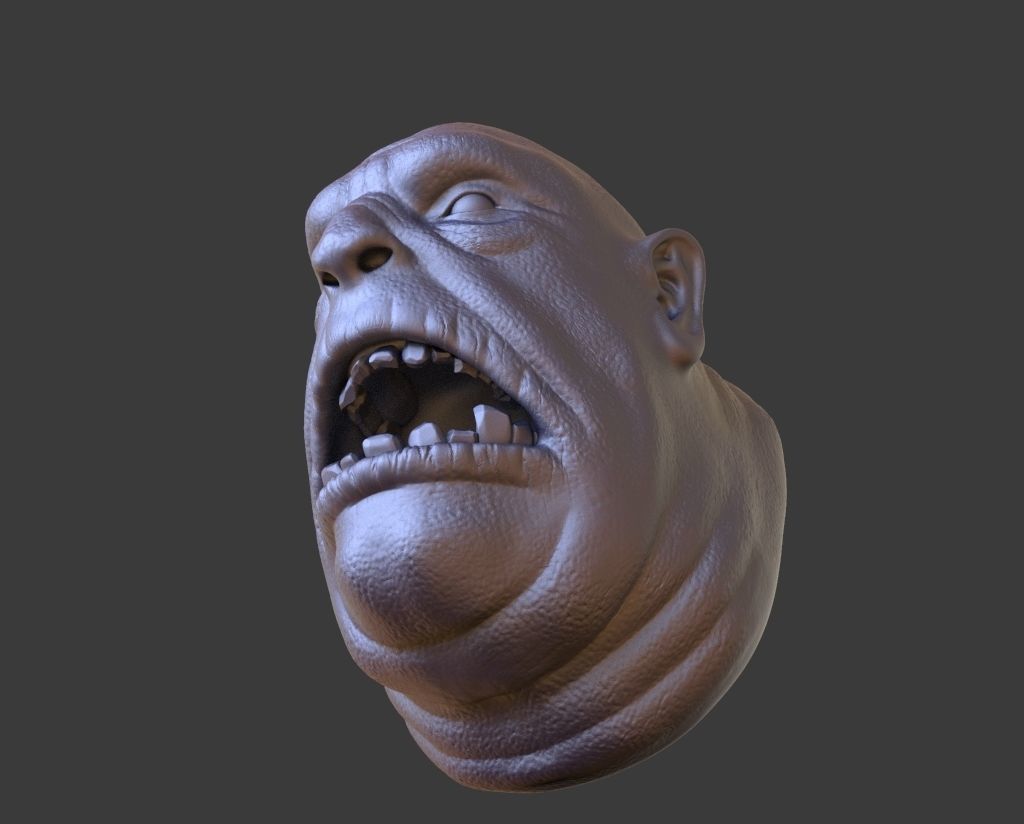 HEAD-Goblin10  high poly sculpt 3D model 3D model_4