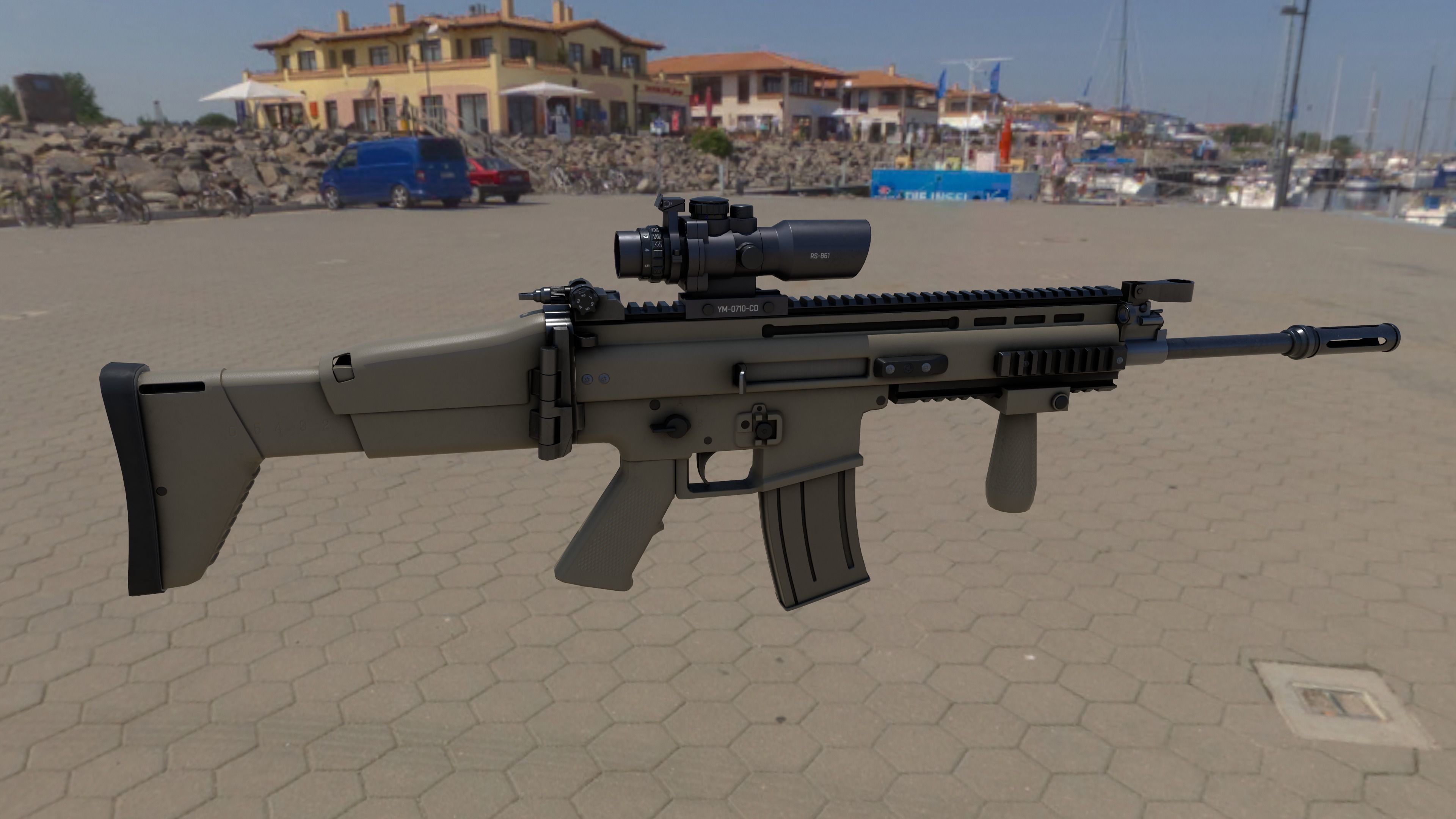 Scarl Low-poly 3D model_6