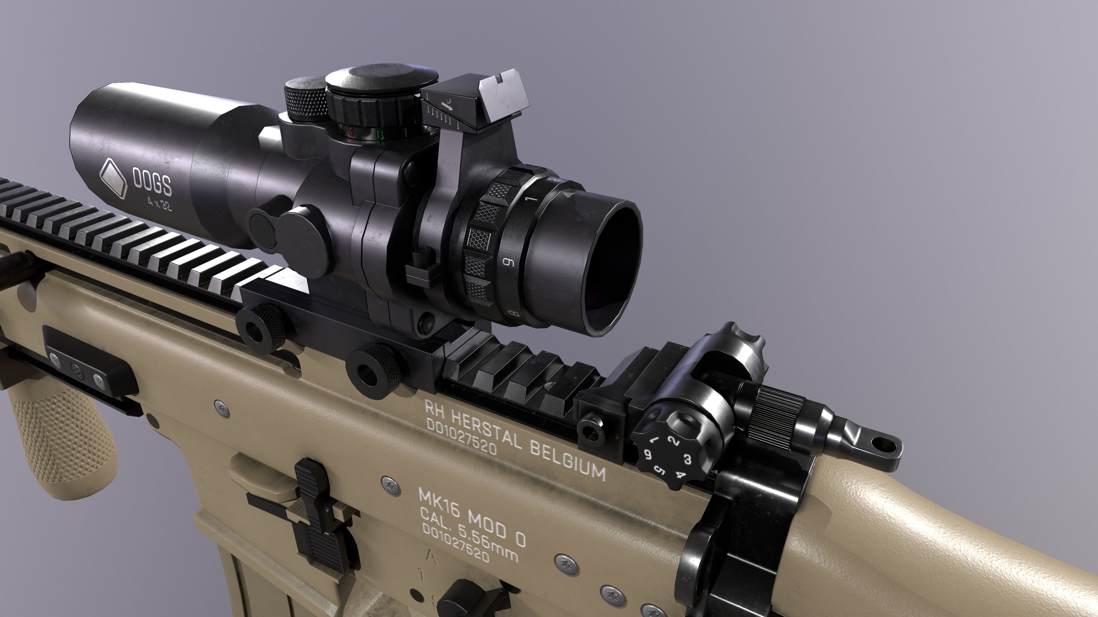 Scarl Low-poly 3D model_3