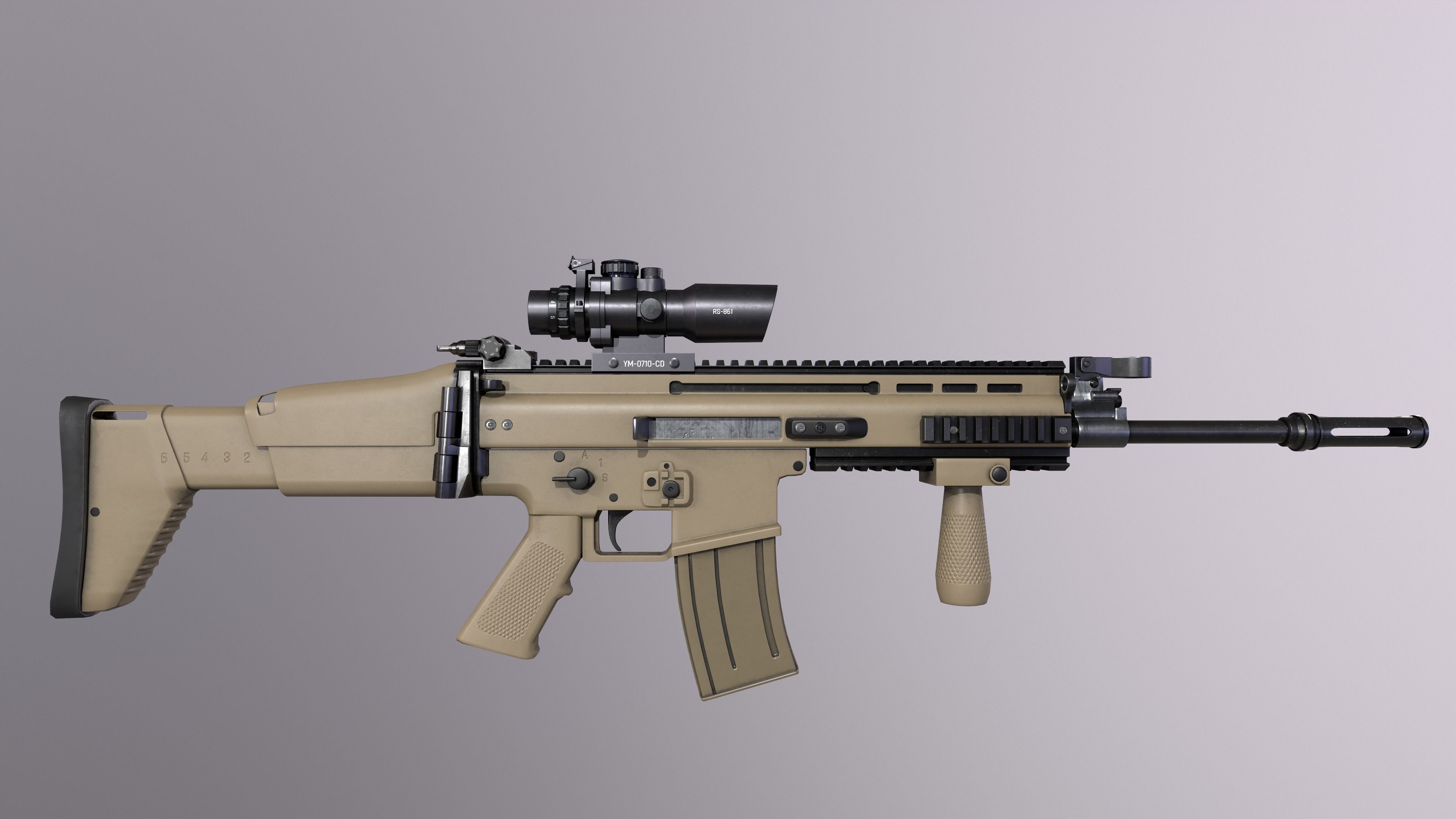 Scarl Low-poly 3D model_4