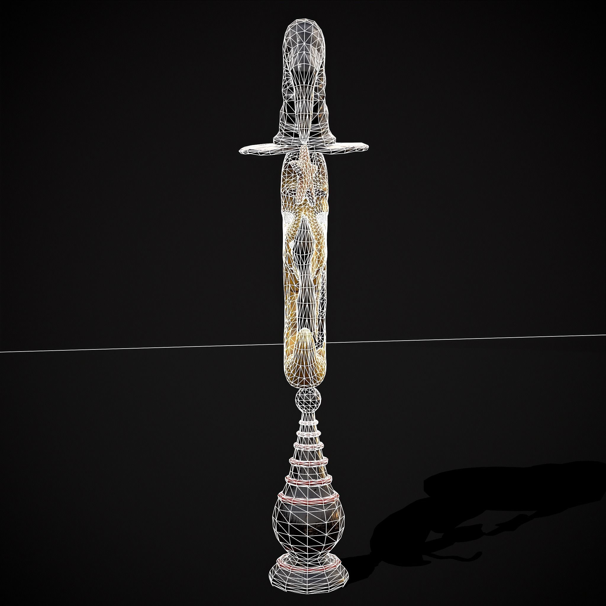 Moon and Cat  Low-poly 3D model_6