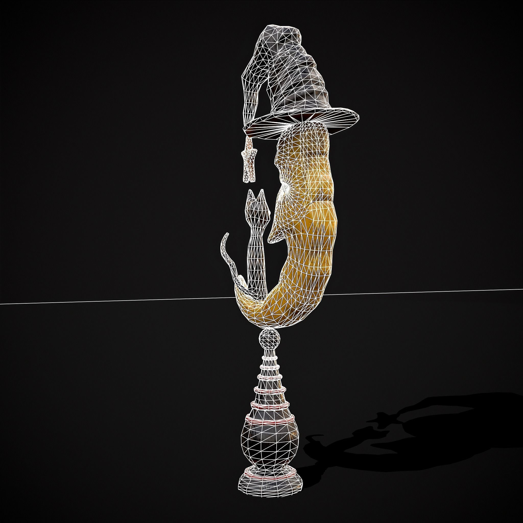 Moon and Cat  Low-poly 3D model_12