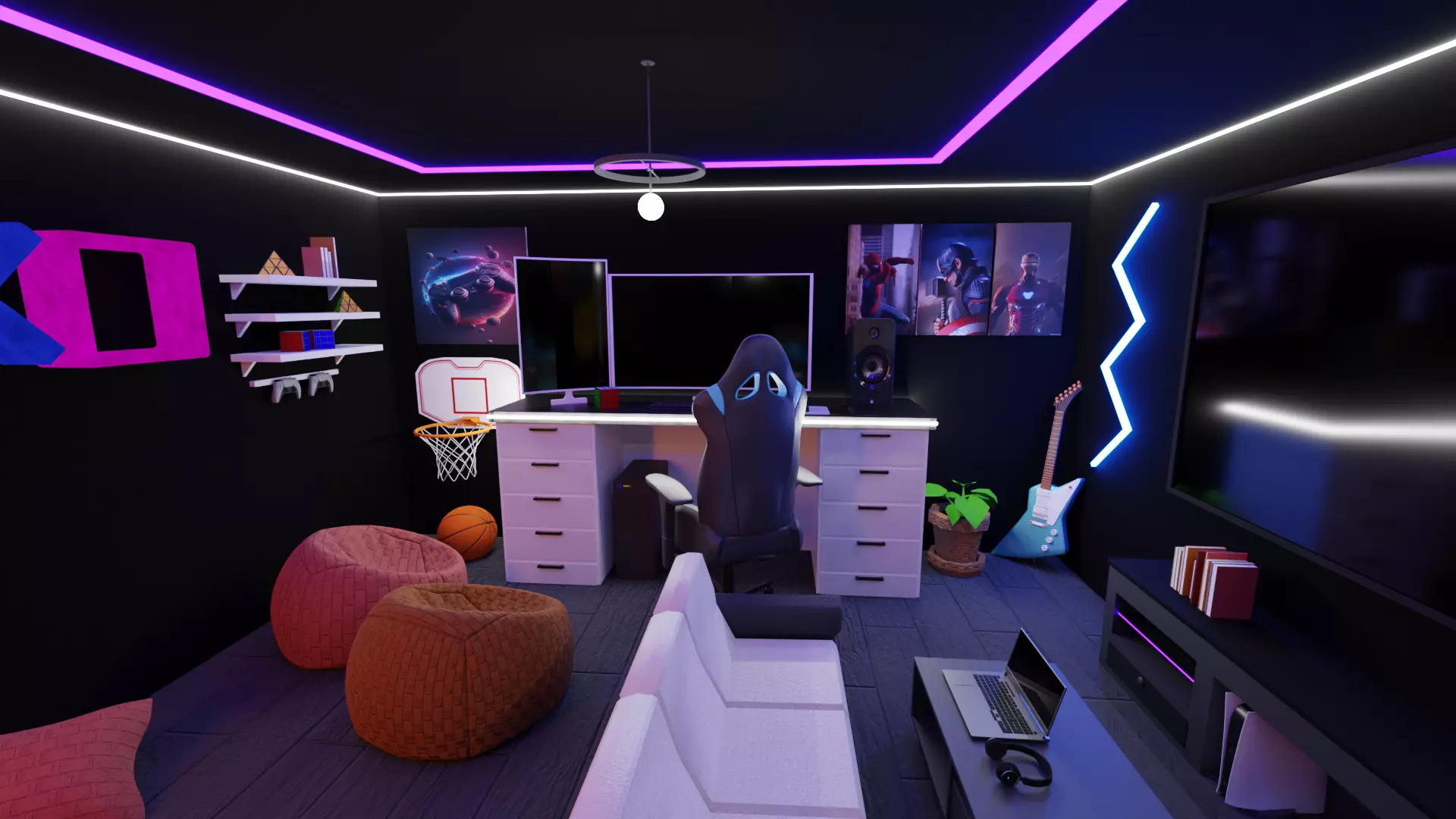 Gaming Room 3D model