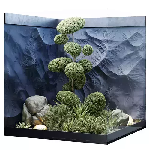 HQ Plants Indoor Set Box Glass 3D model
