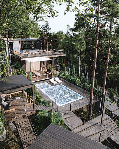 Forest House  3D model 4