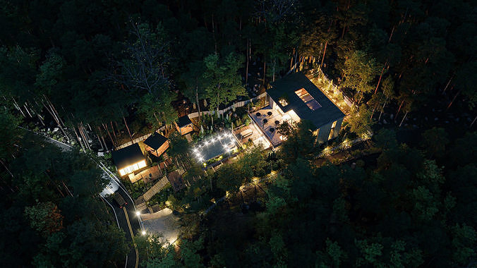 Forest House  3D model 6