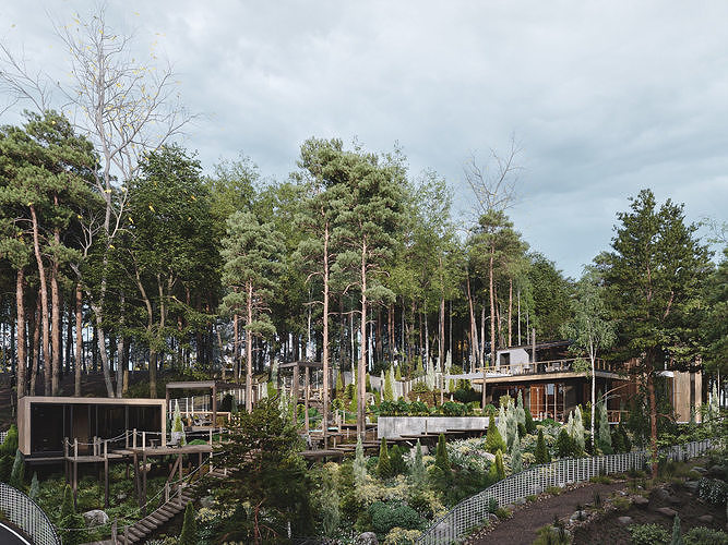 Forest House  3D model 5