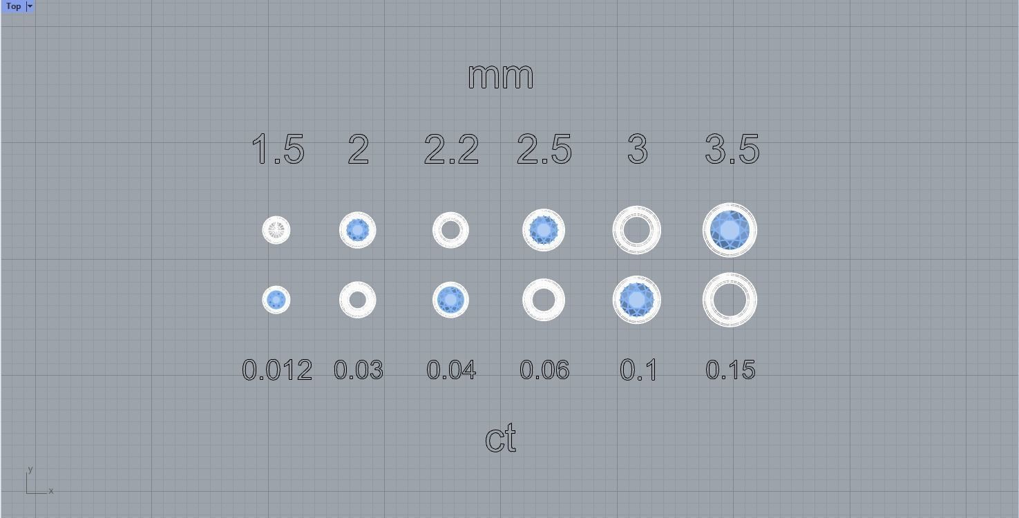 Collection Stone Setting  Ready made Chaton 3D print model_2
