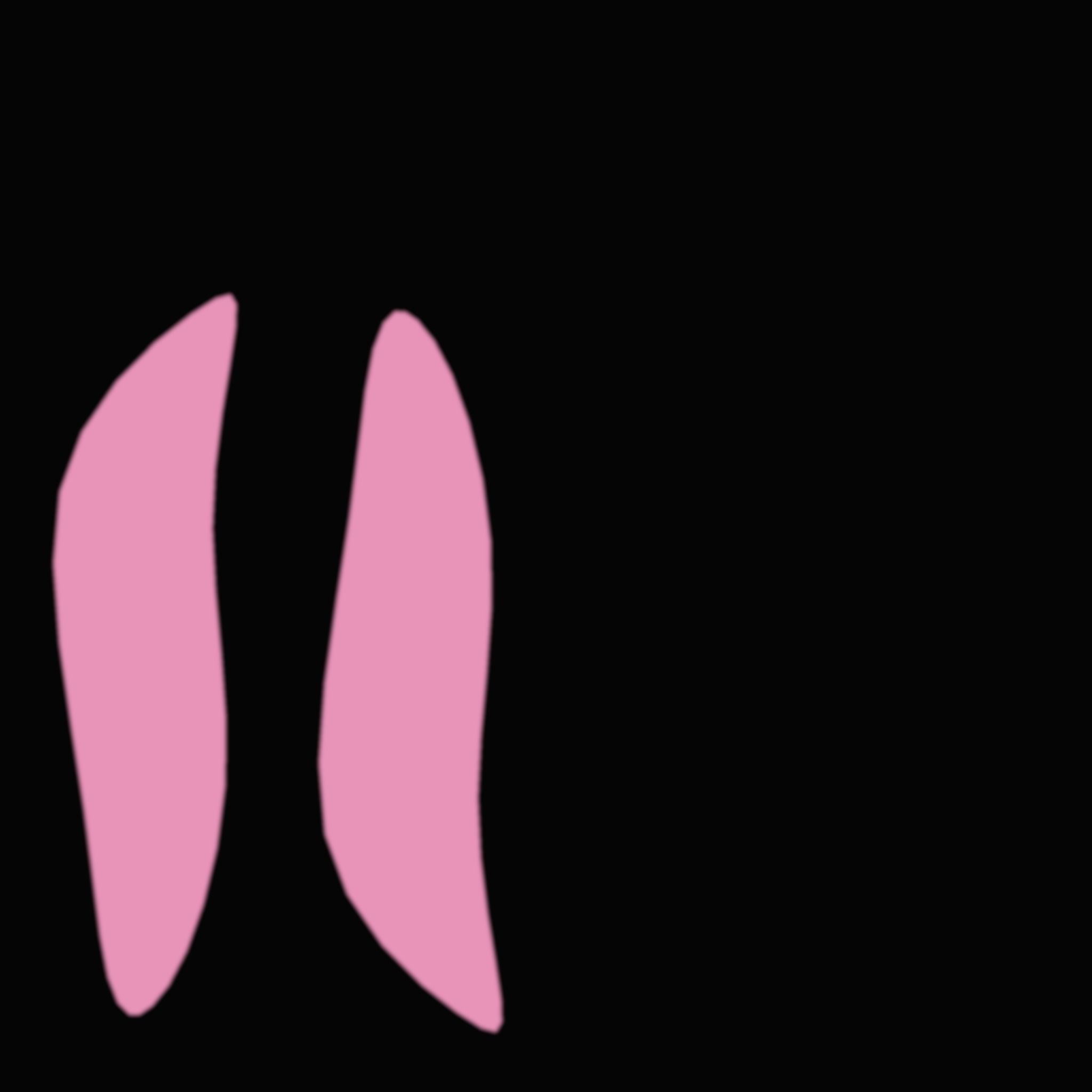 Furry Ears Tiara I01 Black - Headband Character Design Low-poly 3D model_17