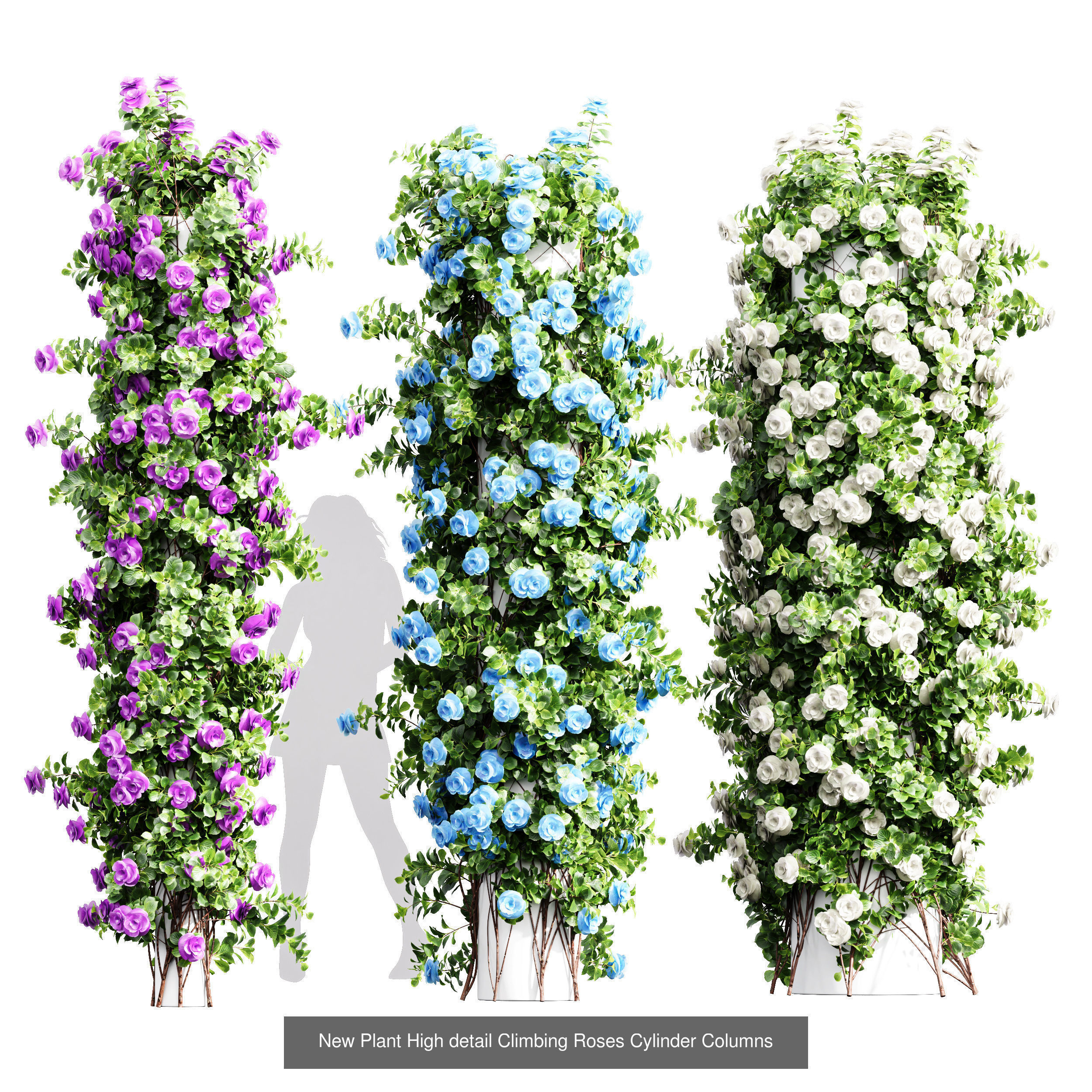7 Different SETS of Plant Flower SET VOL69 3D Model Collection_4