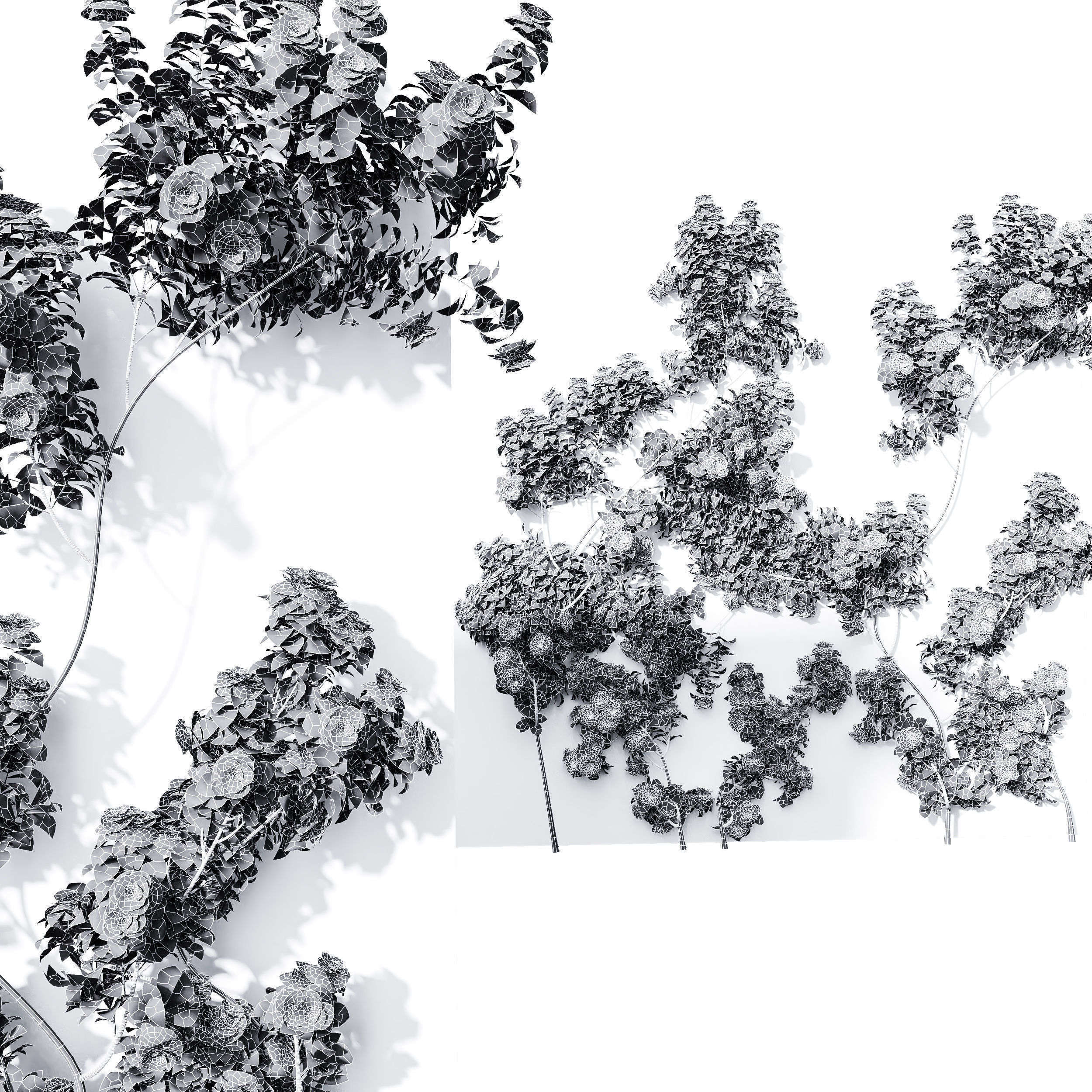 7 Different SETS of Plant Flower SET VOL69 3D Model Collection_24