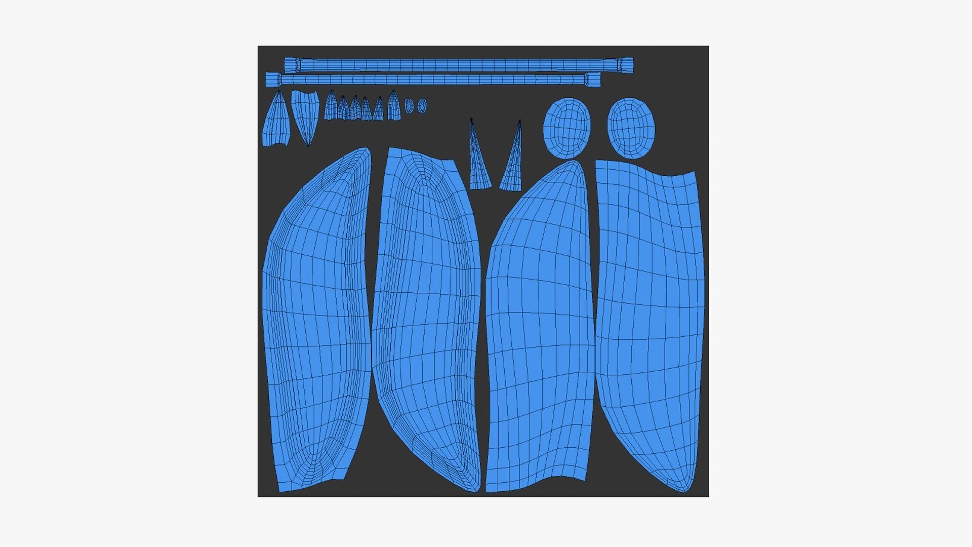 Furry Ears Tiara I02 Pink - Headband Character Design Low-poly 3D model_14